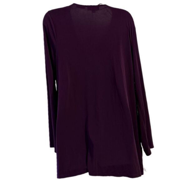 Dana Buchman Purple and Blue V-Neck Blouse - Picture 2 of 5